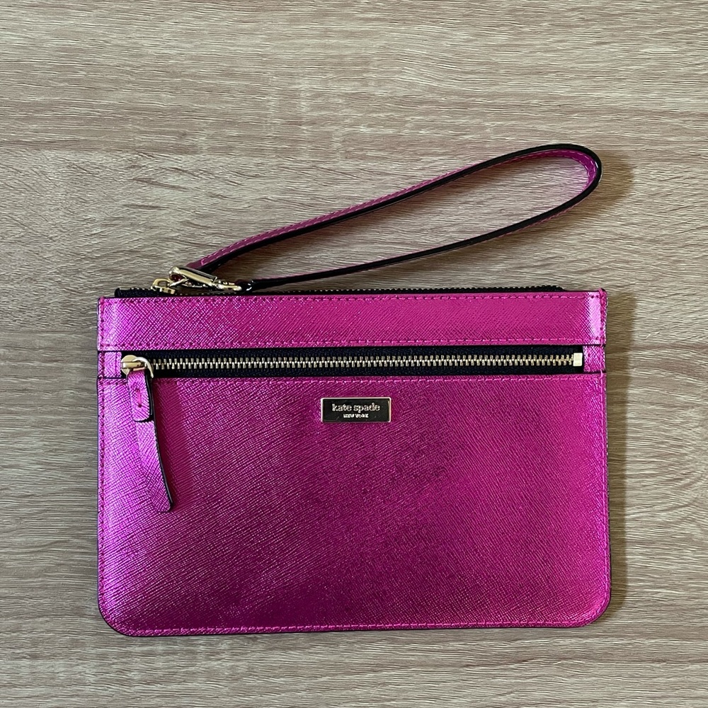 Kate Spade Tinie Laurel Way pink wristlet NWOT